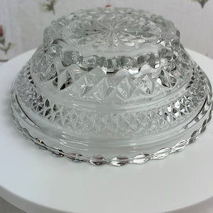 Vintage Anchor Hocking Wexford Pattern Clear Glass Berry Dessert Bowl