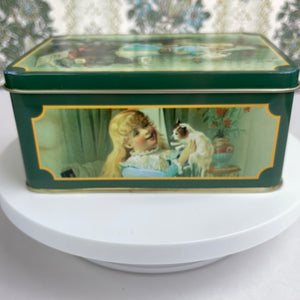 Dingman Soap Reproduction Tin with Little Girl and Kittens