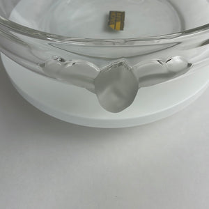 Savior Vivre Crystal Glass Decorative Bowl with Frosted Handles, Made in W Germany