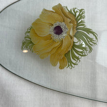 Load image into Gallery viewer, Vintage Chance Glass Fiestaware Anemone-Pattern Oval Glass Dish/Tray with Floral Design