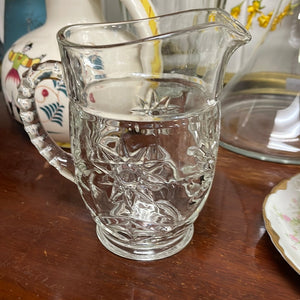 Small Anchor Hocking Milk/Cream Pitcher with Star of David Pattern