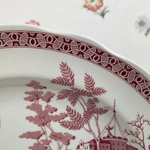 Load image into Gallery viewer, Spode Archive Collection Georgian Series &#39;Rome&#39; Plate, Red/Cranberry and White Porcelain Collectible Plate