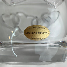 Load image into Gallery viewer, Vintage Teleflora Lead Crystal Bowl Vase with Engraved Hearts
