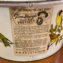 Load image into Gallery viewer, Vintage Tom Sturgis Pretzel Tin - Multi Bird Motif