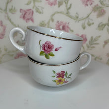 Load image into Gallery viewer, Vintage Demi Tasse Cups Arabia Suomi of Finland Floral Pattern - Set of 2