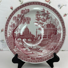 Load image into Gallery viewer, Spode Archive Collection Georgian Series &#39;Rome&#39; Plate, Red/Cranberry and White Porcelain Collectible Plate