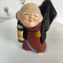 Load image into Gallery viewer, Vintage Japanese Hakata Urasaki Clay Doll Figurine - Old Man with a Lantern