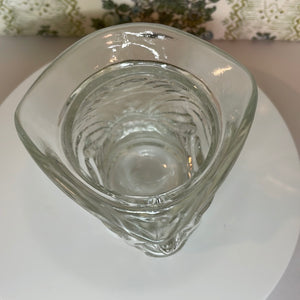 Vintage Avon Paul Revere Candle Holder, Clear Glass American Revolution Americana Decor