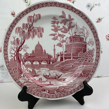 Load image into Gallery viewer, Spode Archive Collection Georgian Series &#39;Rome&#39; Plate, Red/Cranberry and White Porcelain Collectible Plate