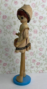 Vintage Bradley Mod Doll with Big Eyes and Brown Hair