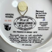 Load image into Gallery viewer, Henri D’Arceau Limoges Collector&#39;s Plate - Sarah en Tournure La Femme Tentation