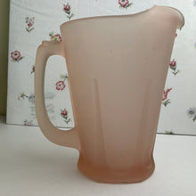 Load image into Gallery viewer, Vintage Pink Frosted Satin Patio Pitcher with Ice Lip by Tiara Exclusives Indiana Glass