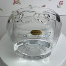 Load image into Gallery viewer, Vintage Teleflora Lead Crystal Bowl Vase with Engraved Hearts