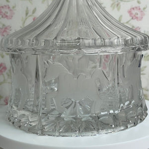 Crystal Legends by Godinger Circus Tent Lidded Candy Dish, Made in Poland