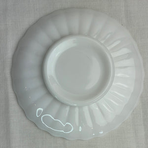 Imperial Glass Grape Cluster Pattern Footed Milk Glass Plate