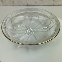 Load image into Gallery viewer, Vintage Mikasa Studio Nova Crystal Round Candy/Nut dish with Poinsettia Relief