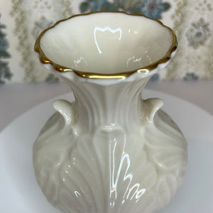 Vintage Lenox Elfin Collection 24k Gold & Ivory Bud Vase