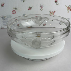 Savior Vivre Crystal Glass Decorative Bowl with Frosted Handles, Made in W Germany