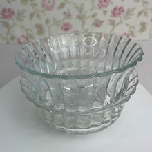Load image into Gallery viewer, Kig Malaysia Glass Bowls with Fleur de Lis Pattern, Mid Century Glassware