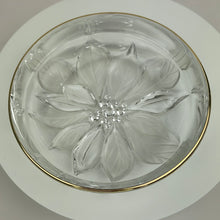 Load image into Gallery viewer, Vintage Mikasa Studio Nova Crystal Round Candy/Nut dish with Poinsettia Relief