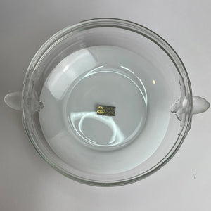 Savior Vivre Crystal Glass Decorative Bowl with Frosted Handles, Made in W Germany