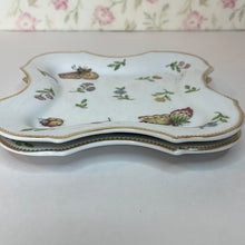 Load image into Gallery viewer, Vintage I. Godinger &amp; Co Primavera Butterfly/Botanical Gardens Square Bread Plates, Set of 2