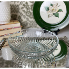 Load image into Gallery viewer, Vintage E O Brody Company Glass Ribbed Bowl, Made Cleveland OH, Vintage Cut Glass Serving Bowl, Shabby Chic Decor