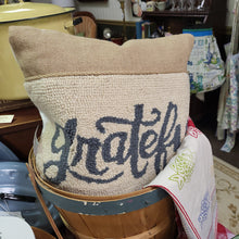 Load image into Gallery viewer, Hook Rug Pillow - Grateful