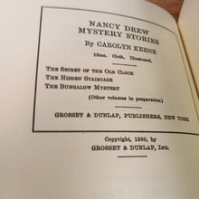 Load image into Gallery viewer, Nancy Drew - The Hidden Staircase #2, 1930 Facsimile Copy