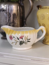Load image into Gallery viewer, Vintage Creamer with Scalloped Edge and Yellow Ombre with Floral Design