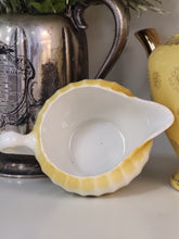 Load image into Gallery viewer, Vintage Creamer with Scalloped Edge and Yellow Ombre with Floral Design