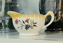 Load image into Gallery viewer, Vintage Creamer with Scalloped Edge and Yellow Ombre with Floral Design