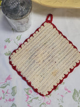 Load image into Gallery viewer, Vintage Crocheted Trivet - Rose
