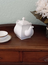 Load image into Gallery viewer, White Embossed Teapot with Rhinestones