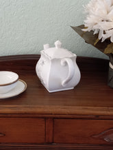 Load image into Gallery viewer, White Embossed Teapot with Rhinestones