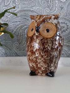 Hosley Owl Ceramic Vase/Kitchen Tool Holder