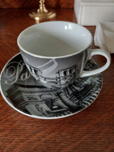 Load image into Gallery viewer, Set of 2 &quot;OH LALA&quot; Paris teacups and saucers