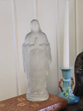 Load image into Gallery viewer, Vintage Frosted Glass Mary with Rosary