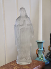 Load image into Gallery viewer, Vintage Frosted Glass Mary with Rosary