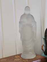 Load image into Gallery viewer, Vintage Frosted Glass Mary with Rosary
