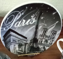 Load image into Gallery viewer, Set of 2 &quot;OH LALA&quot; Paris teacups and saucers
