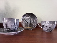 Load image into Gallery viewer, Set of 2 &quot;OH LALA&quot; Paris teacups and saucers