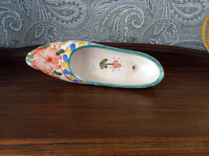Decorative Hand Painted Ceramic High Heeled Shoe.