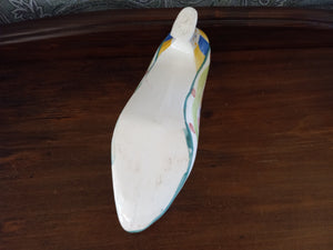 Decorative Hand Painted Ceramic High Heeled Shoe.