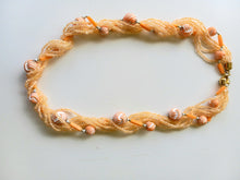 Load image into Gallery viewer, Vintage Coral Colored Twist 7 Strand Necklace 28&quot; in Length