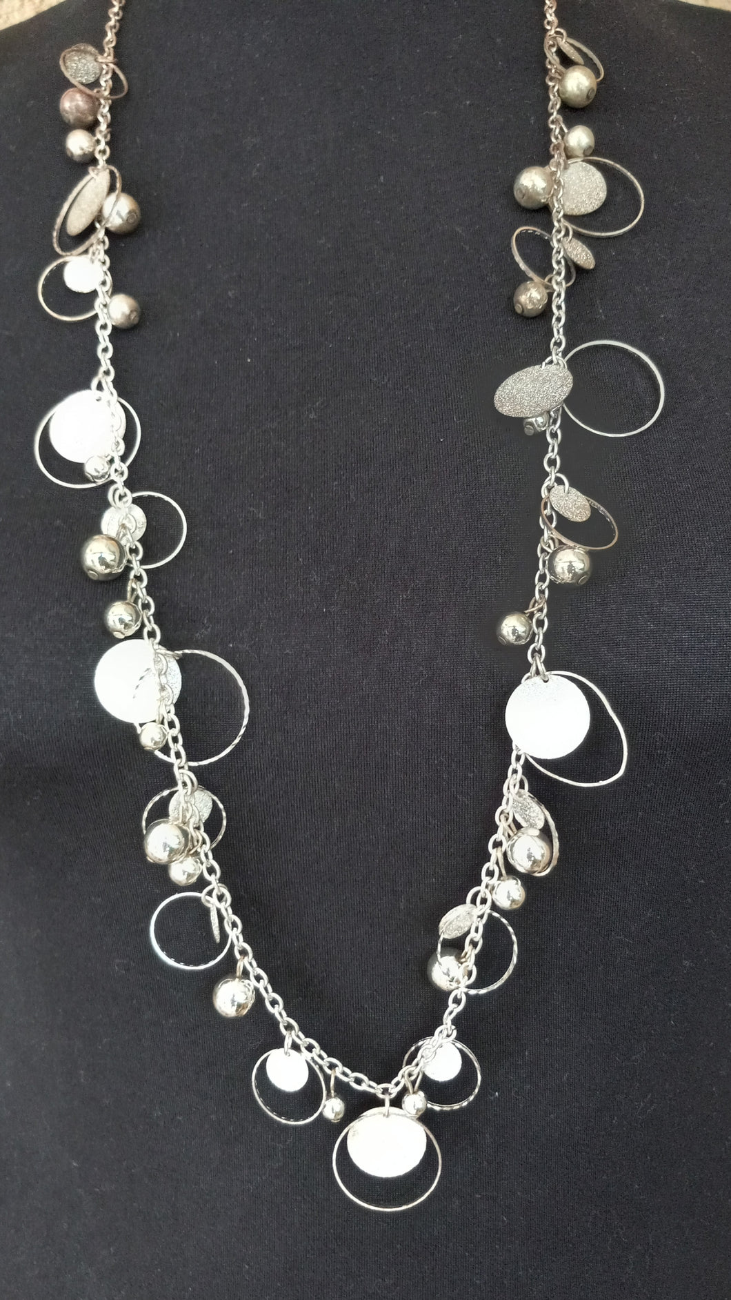 Vintage Silver Bangle Type 36-inch Necklace