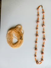 Load image into Gallery viewer, Vintage Coral Colored Twist 7 Strand Necklace 28&quot; in Length