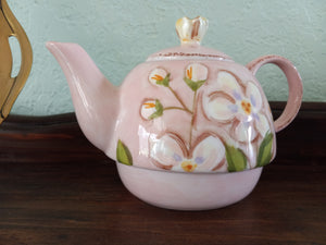 Vintage Apple Blossom Teapot