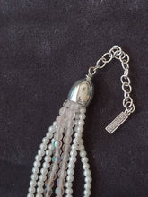 Load image into Gallery viewer, Vintage Napier White 6 strand 20&quot; Necklace - 4 Strands of Faux Seed Pearls and 2 Strands of Pinkish Plastic Beads