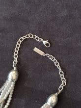 Load image into Gallery viewer, Vintage Napier White 6 strand 20&quot; Necklace - 4 Strands of Faux Seed Pearls and 2 Strands of Pinkish Plastic Beads